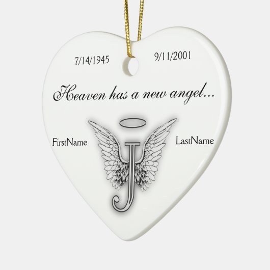Monogram Memorial Tribute Ornament J (Links)