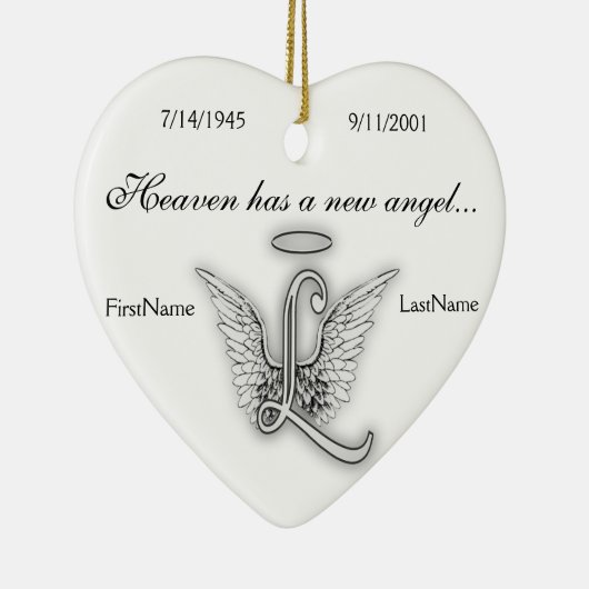 Monogram Memorial Tribute Ornament L (Rechts)