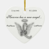 Monogram Memorial Tribute Ornament L (Voorkant)