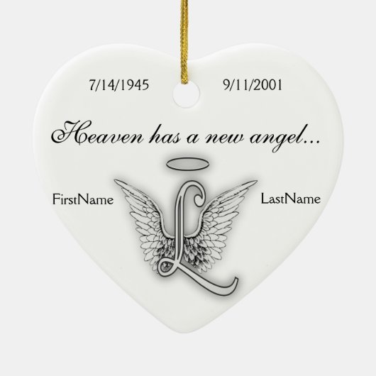 Monogram Memorial Tribute Ornament L (Achterkant)