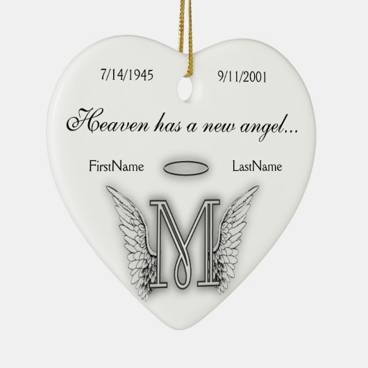 Monogram Memorial Tribute Ornament M (Rechts)