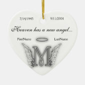 Monogram Memorial Tribute Ornament M (Voorkant)