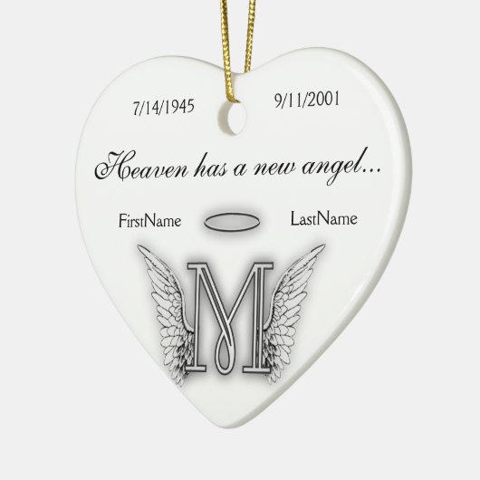 Monogram Memorial Tribute Ornament M (Links)