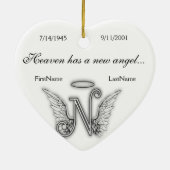 Monogram Memorial Tribute Ornament N (Achterkant)