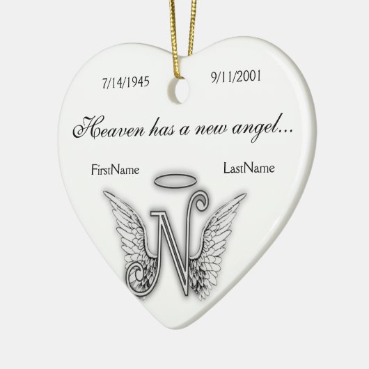 Monogram Memorial Tribute Ornament N (Links)