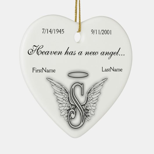 Monogram Memorial Tribute Ornament S (Rechts)