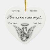Monogram Memorial Tribute Ornament S (Voorkant)