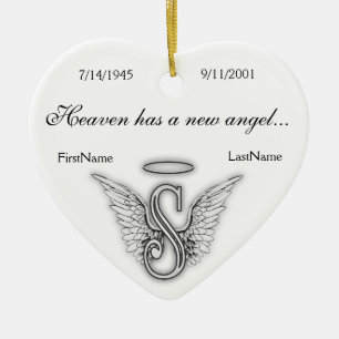 Monogram Memorial Tribute Ornament S