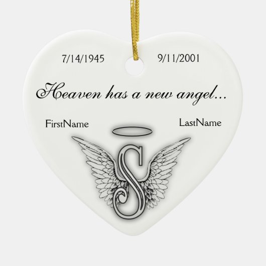 Monogram Memorial Tribute Ornament S (Voorkant)