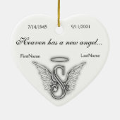 Monogram Memorial Tribute Ornament S (Achterkant)
