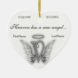 Monogram Memorial Tribute Ornament V