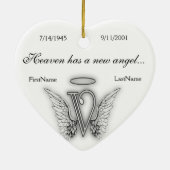 Monogram Memorial Tribute Ornament V (Achterkant)