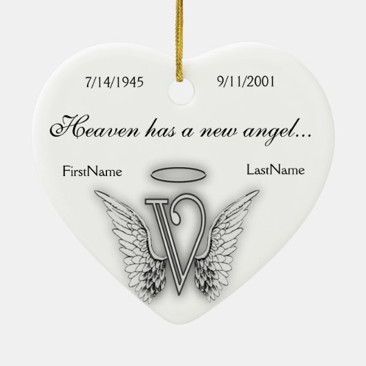 Monogram Memorial Tribute Ornament V (Achterkant)