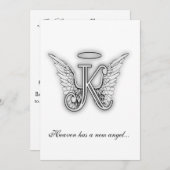 Monogram Memorial Tribution Letter K Programmakaart (Voorkant / Achterkant)