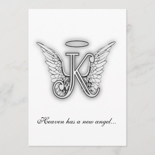 Monogram Memorial Tribution Letter K Programmakaart (Voorkant)