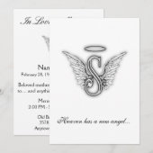 Monogram Memorial Tribution Letter S Aankondiging (Voorkant / Achterkant)