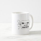 monogram meneer en mevrouw koffiemok (Voorkant rechts)