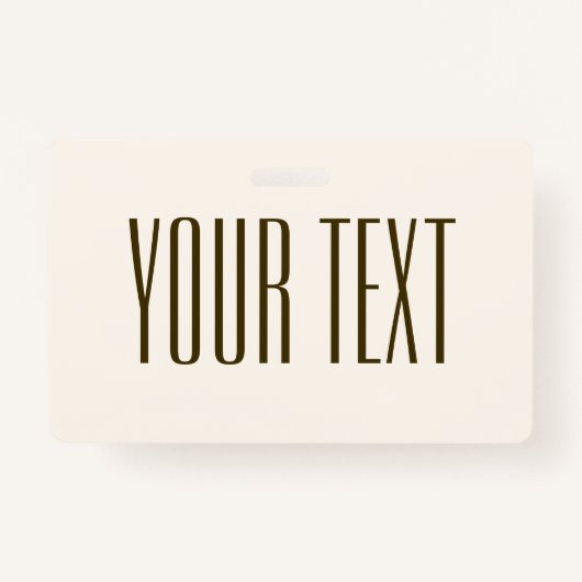 Monogram, merk of bedrijfsnaam | Gebroken wit brui Badge (Voorkant)