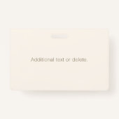 Monogram, merk of bedrijfsnaam | Gebroken wit brui Badge (Achterkant)