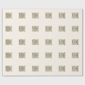 Monogram, merk of bedrijfsnaam | Gebroken wit brui Cadeaupapier (Vlak)