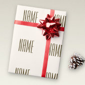 Monogram, merk of bedrijfsnaam | Gebroken wit brui Cadeaupapier