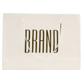 Monogram, merk of bedrijfsnaam | Gebroken wit brui Groot Cadeauzakje (Achterkant)