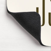 Monogram, merk of bedrijfsnaam | Gebroken wit brui Muismat (Hoek)