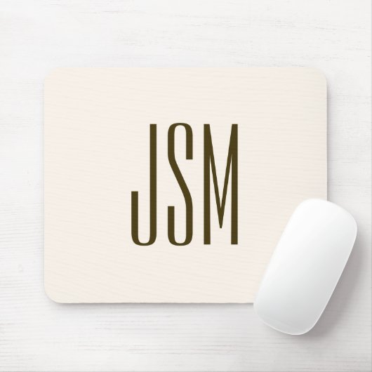 Monogram, merk of bedrijfsnaam | Gebroken wit brui Muismat (Met muis)