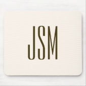 Monogram, merk of bedrijfsnaam | Gebroken wit brui Muismat (Voorkant)