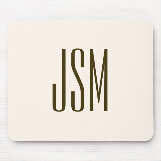 Monogram, merk of bedrijfsnaam | Gebroken wit brui Muismat (Voorkant)