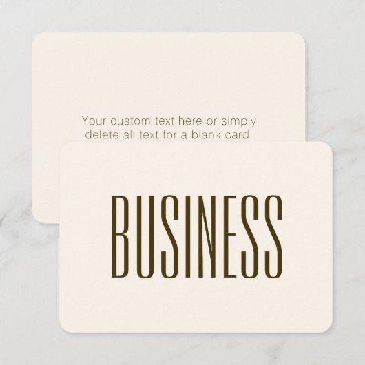 Monogram, merk of bedrijfsnaam | Gebroken wit brui Notitiekaartje (Voorkant / Achterkant)