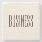 Monogram, merk of bedrijfsnaam | Gebroken wit brui Stenen Onderzetter (Voorkant)