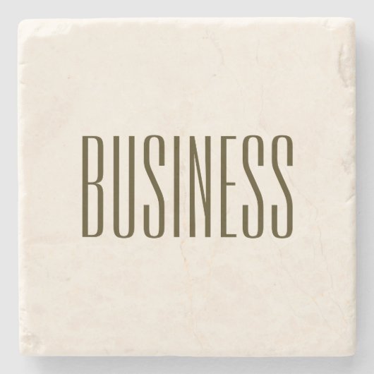 Monogram, merk of bedrijfsnaam | Gebroken wit brui Stenen Onderzetter (Voorkant)