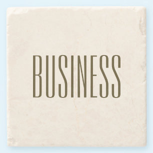 Monogram, merk of bedrijfsnaam   Gebroken wit brui Stenen Onderzetter