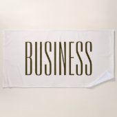 Monogram, merk of bedrijfsnaam | Gebroken wit brui Strandlaken (Voorkant)