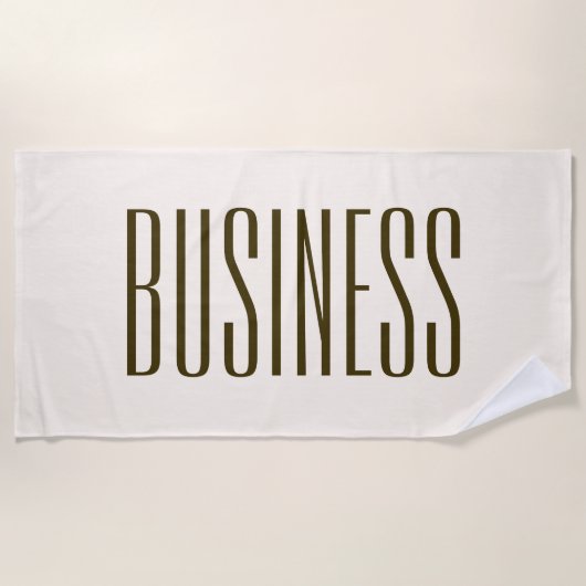 Monogram, merk of bedrijfsnaam | Gebroken wit brui Strandlaken (Voorkant)