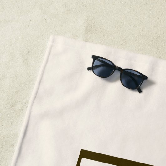 Monogram, merk of bedrijfsnaam | Gebroken wit brui Strandlaken (In situ)