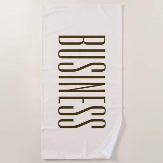 Monogram, merk of bedrijfsnaam | Gebroken wit brui Strandlaken (Voorkant)