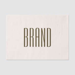 Monogram, merk of bedrijfsnaam Gebroken wit brui Tissuepapier