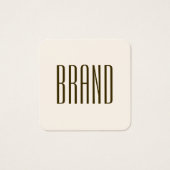 Monogram, merk of bedrijfsnaam | Gebroken wit brui Vierkante Visitekaartjes (Voorkant)