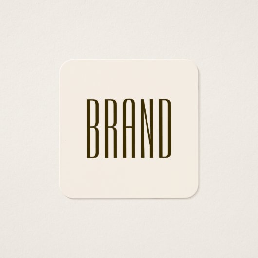 Monogram, merk of bedrijfsnaam | Gebroken wit brui Vierkante Visitekaartjes (Voorkant)