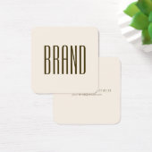 Monogram, merk of bedrijfsnaam | Gebroken wit brui Vierkante Visitekaartjes (Bureau)