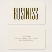 Monogram, merk of bedrijfsnaam | Gebroken wit brui Visitekaartje (Voorkant /achterkant)