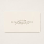 Monogram, merk of bedrijfsnaam | Gebroken wit brui Visitekaartje (Achterkant)