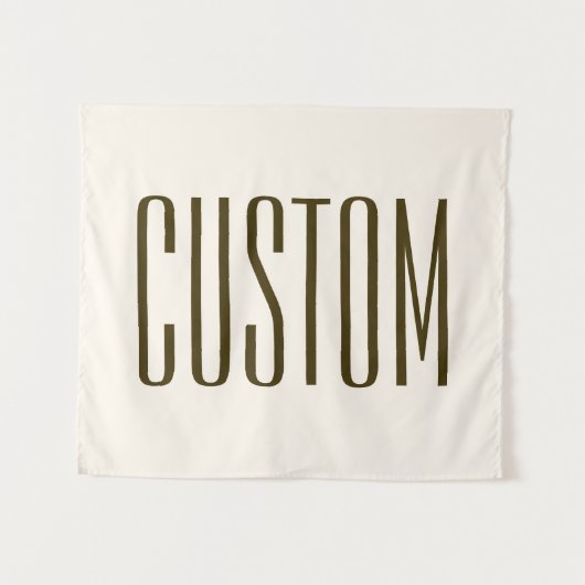 Monogram, merk of bedrijfsnaam | Gebroken wit brui Wandkleed (Voorkant (horizontaal))