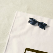 Monogram, merk of bedrijfsnaam | Off-white bruin Strandlaken (In situ)