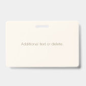 Monogram, merk- of bedrijfsnaam | Off-wit bruin Badge (Achterkant)