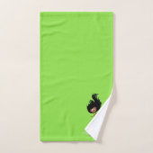 Monogram Mermaid African American Brown Black Girl Bad Handdoek (Handdoek)