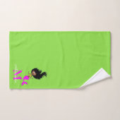 Monogram Mermaid African American Brown Black Girl Bad Handdoek (Handdoek)