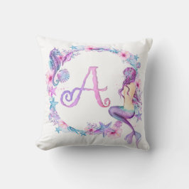 Monogram Mermaid Pillow - A Buitenkussen